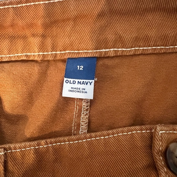 Old Navy Utility High Waisted Mini Skirt Size 12 Yellow Gold Orange Fall - Picture 6 of 7